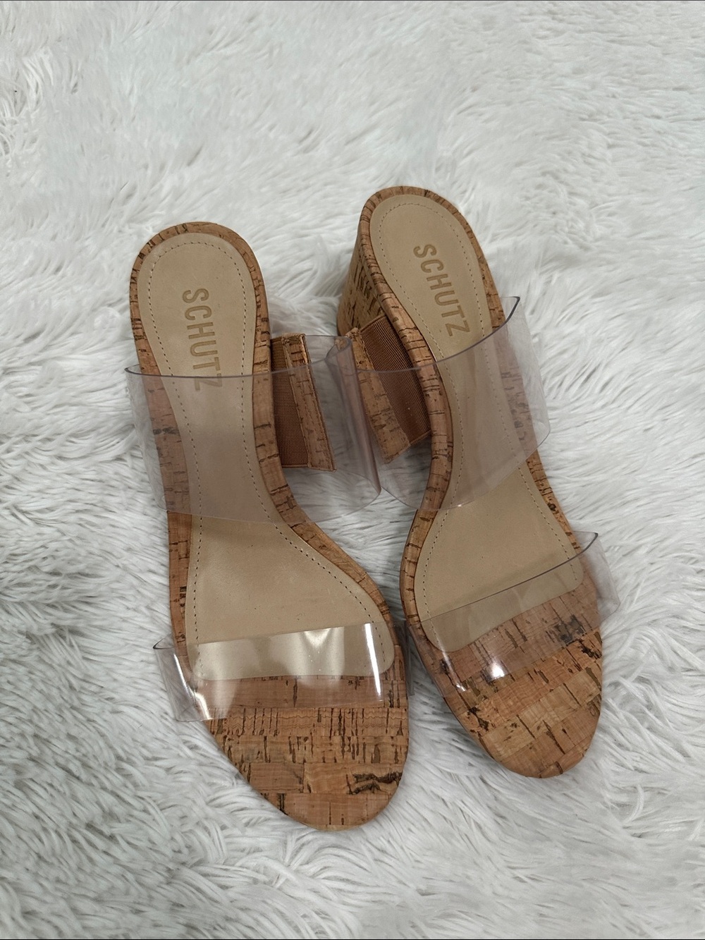 💕 Schutz Victorie Clear Strap Heeled Sandal